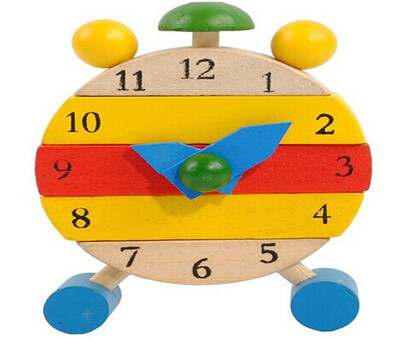 

New Wooden Toy Removable Clock Baby Educational Toy