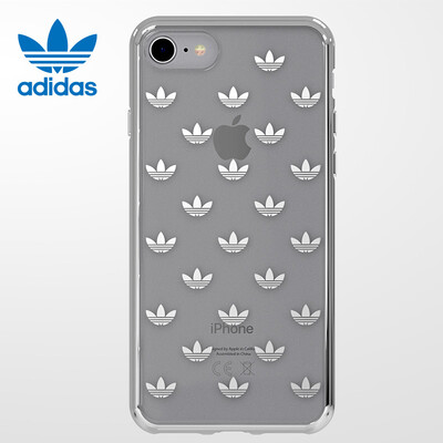 

Adidas iPhone8 7 Mobile Shell Shamrock Logo Apple 8 7 Силиконовая прозрачная осень Мужская технология Тренд Краткий Нескользящий полный серебристый серебристый