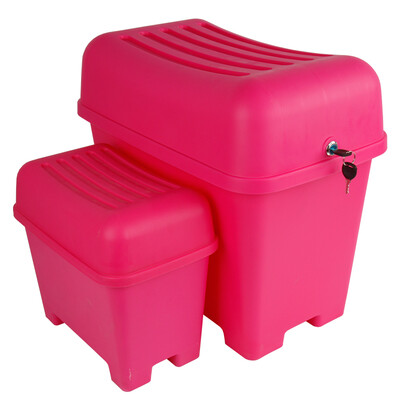 

EDO childrens toy storage box with lock creative storage stool storage stool plastic shoe bench waterproof bathroom anti-skid stool rose red large with lock small without lock