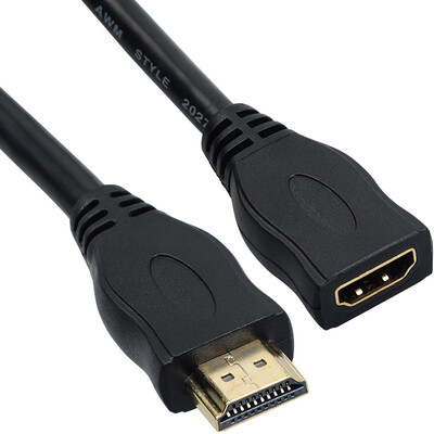 

Fergie Kappa cabos F0501 hdmi extension line hdmi male to female high-definition line revolution female HDMI cable 14 version 1 meter black