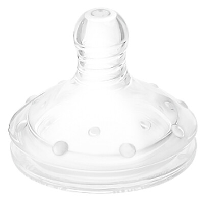 

Bei Lian newborn natural milk nipple silicone simulation nipple wide caliber nipple round hole 1 paragraph suitable for 0-3 months baby pacifier 1 Pack BYZ05