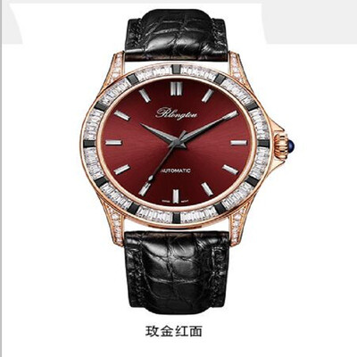 

RlongTou watch women Star trace series 206L-P-C White black Rose Gold red face