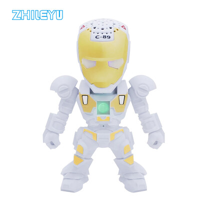 

New C-89 Iron Man Wireless Bluetooth Speaker Mini Portable LED Robot Wireless Phone Speaker Card Mini Subwoofer