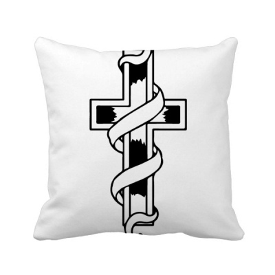 

Religion Belief Christianity Church Black Square Throw Pillow Insert Cushion Cover Home Sofa Decor Gift