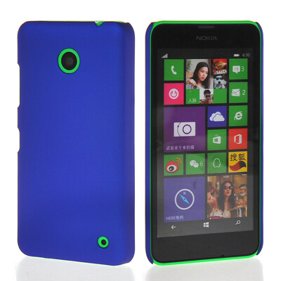 

MOONCASE Hard Rubberized Rubber Coating Devise Back чехол для Nokia Lumia 630 Dark blue