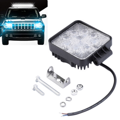 

24W 8LED 12V Spot work Lamp Square Light Off-road Boat Sport Truck Driving