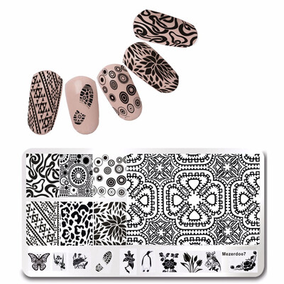 

1P Maya Theme Nail Art Stamp Template Shoe Prints Шаблоны бабочек Маникюр Штамповка Image Plate Tool Mezerdoo7