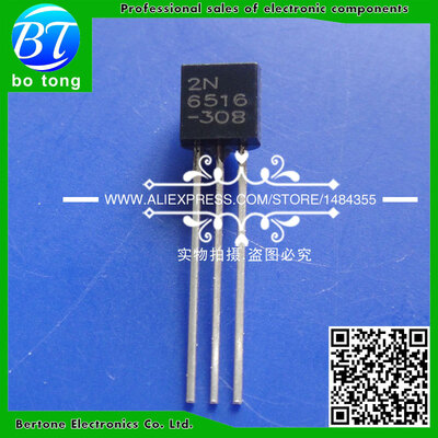 

2N6516 TRANSISTORS NPN 05A 300V TO-92 6516 100pcsbag
