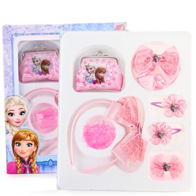 

Disney Disney Children&39s Hairpin Girl Necklace Set Princess Hairpin Hairpin Little Girl Hairband Head Jewelry 1F006 Snow Pink Pink
