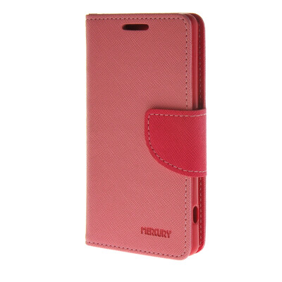 

MOONCASE Splice Color Leather Wallet Flip Card Slot Bracket Back Case Cover for Sony Xperia Z4 Compact (Mini) Pink