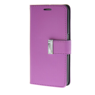 

MOONCASE Synthetic PU Leather Case Wallet Flip Card Slot Holster Pouch Stand Cover for Samsung Galaxy S6 Purple