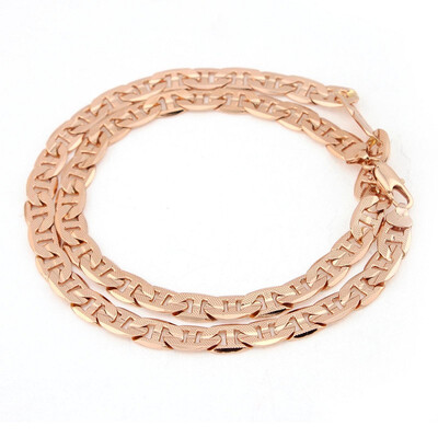

Womens Mens Gold Plated Snake Bone Soft Sleek Statement Chain Necklace Fit Party