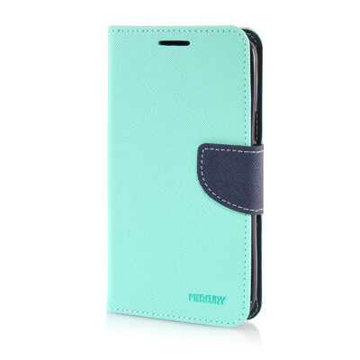 

MOONCASE Leather Side Flip Wallet Card Slot Pouch Stand Case Cover for Samsung Galaxy Grand 3 / Grand Max G7200 Azure