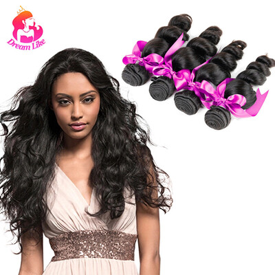 

Dream Like Loose Wave 4 Bundles Virgin Hair 100% Unprocessed Loose Wave Индийские человеческие волосы