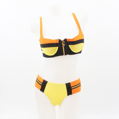 

Womens Swimsuits bikinis push up sexy Padded Bikini Set zipper Beachwear