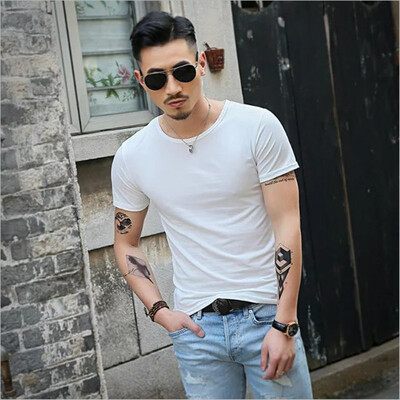 

Men Summer Round Neck Slim Fit T Shirt