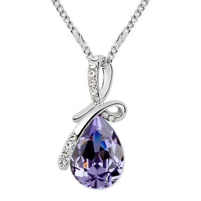 

Water Drop Necklace Pendants Crystal from Austrian Elements Women High Quality Necklace Fashion Jewelry 8315