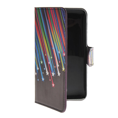 

MOONCASE Meteor style Leather Side Flip Wallet Card Slot Stand Pouch чехол для WIKO Bloom