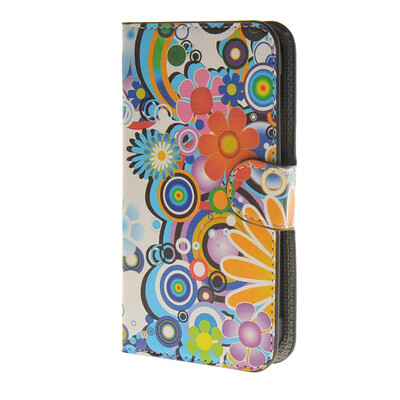 

MOONCASE Flower style Leather Wallet Flip Card Slot Stand Pouch Case Cover for Samsung Galaxy Xcover 3 SM-G388F A01