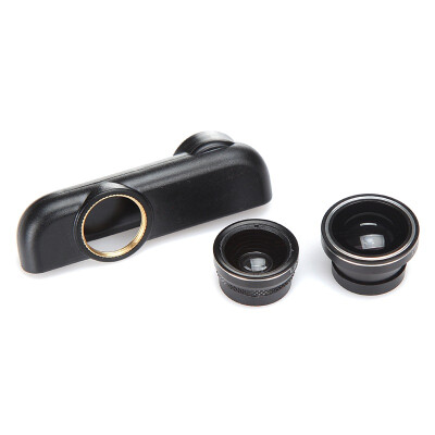 

LEIQI LQ-011 Use for Smartphone Wide Angle Fish-eye Macro Three-in-one Lens Black