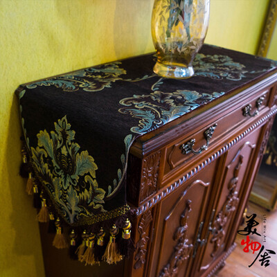

Europe Retro Style Luxury Table cloth Handmade Wedding Table Runner Cloth American Rural Embroidery Home Hotel Villa Decoration