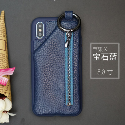 

Чехол из натуральной кожи для iPhone X Case Litchi Texture для iPhone 6 7 8 Plus Back Сумка с капюшоном