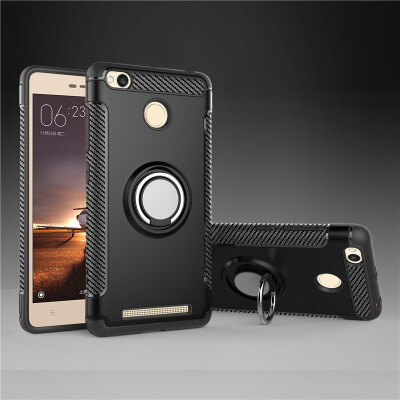 

Xiaomi Redmi 3S455 Plus Armor Car Magnetic Suction Ring Bracket Silicon TPU Hard PC Phone Case