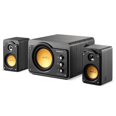 

Yalan Shi EARISE AL-929 multimedia 21 channel handmade wood computer speakers high power subwoofer audio black