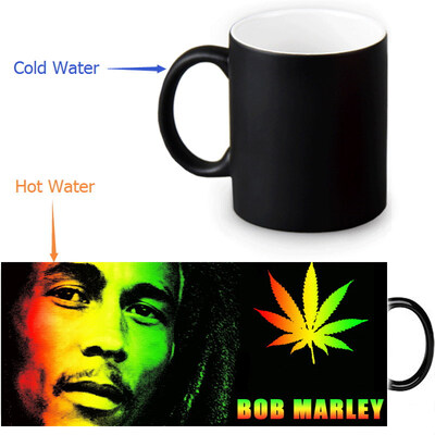 

Bob Marley Reggae Music 350ml/12oz Heat Reveal Mug Color Change Coffee Cup Sensitive Morphing Mugs Magic Mug Milk Tea Cups