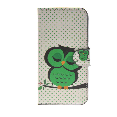 

MOONCASE Owl Pattern Leather Side Flip Wallet Card Slot Stand Pouch Case Cover for Samsung Galaxy S6 Edge