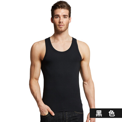 

Kangaroo DaiShu Mens Round Collar Workout Vest Fitness Skinny Casual Sports Slim Fit Bottom Sweat Black