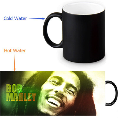 

Bob Marley Reggae Music 350ml/12oz Heat Reveal Mug Color Change Coffee Cup Sensitive Morphing Mugs Magic Mug Milk Tea Cups