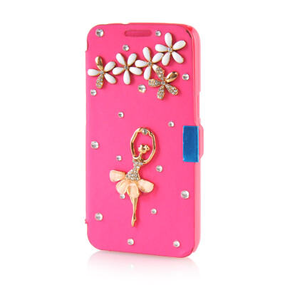 

MOONCASE Luxury Flower Crystal Leather Side Flip Wallet Pouch ЧЕХОЛ ДЛЯ Samsung Galaxy Express 2 G3815