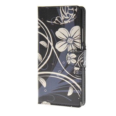 

MOONCASE Flower style Leather Side Flip Wallet Card Slot Stand Pouch ЧЕХОЛ ДЛЯ Huawei Ascend P8