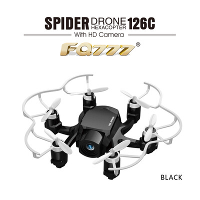 

FQ777 126C MINI Паук Дрон HD камера 3D Ролл Один ключ к возвращению Двойной режим 4CH 6 оси гироскопа RC Hexacopter