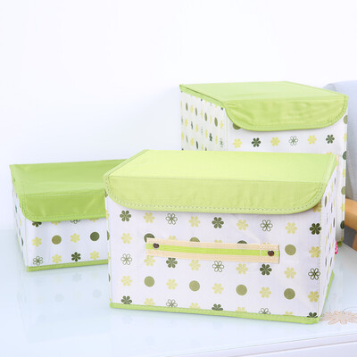 

Youjia storage box Oxford cloth non-woven art finishing box cotton quilt clothes covered storage box underwear box storage box set U-5118-L