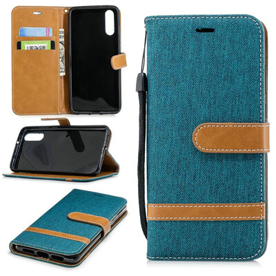 

BEFOSPEY Mixed Colors Denim PU LeatherSoft TPU Card Slot Stand Wallet Case For Huawei P2058"