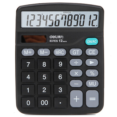 

deli 2135 solar dual power computer keys desktop calculator 12 digits