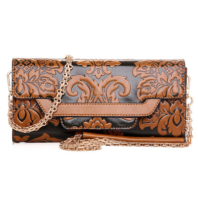 

Features Chinese style embossed handbag women leather messenger bag High-end lady shoulder bag fashion famous brand crossbody bag