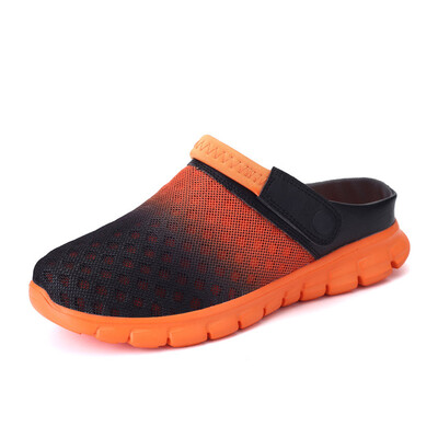 

2018 New Summer Sandals Men Women Mesh Shoes Mules Clogs Breathable Beach Slippers Male Water Hollow Aqua Wading Chaussure Homme