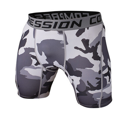 

male Tight training motion Bodybuilding shorts moisture absorption Perspiration Fast drying Run camouflage shorts Tight trousers