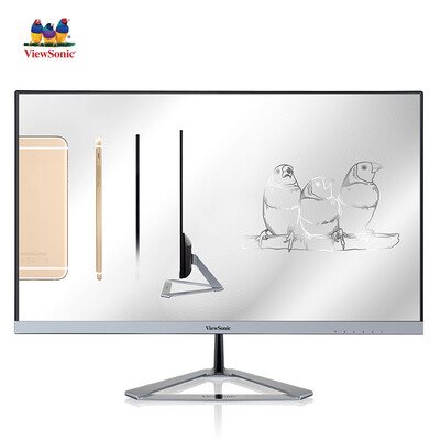 

ViewSonic 23-дюймовый 6,6-миллиметровый тонкий металлический фюзеляж, флагманский экран AH-IPS, не смотрят на монитор компьютера VX2376-smhd