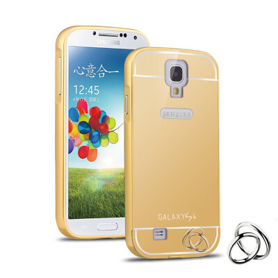 

MOONCASE Metal Frame Edge Mirror Back Protective Shell 2 in 1 Thin Case Cover for Samsung Galaxy S4 I9500