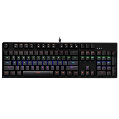 

Rapoo V500L свет смешивания механической клавиатуры игровой клавиатуры с подсветкой клавиатуры черный зеленой оси
