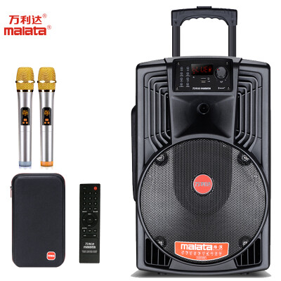 

Malata J15S stereo speakers square dance audio 15 inch subwoofer audio upgrade outdoor rod stereo Bluetooth USB wireless microphone black