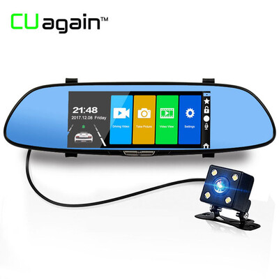 

7-дюймовый автомобильный DVRS-камера ночного видения Dash Cam HD 1080P Двойная линза G-Sensor Loop Recording Video Recorder Камера