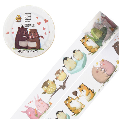 

Kinbor hand book&paper tape 15mm10m cute color hand book sticker dumpling bird DTB64178