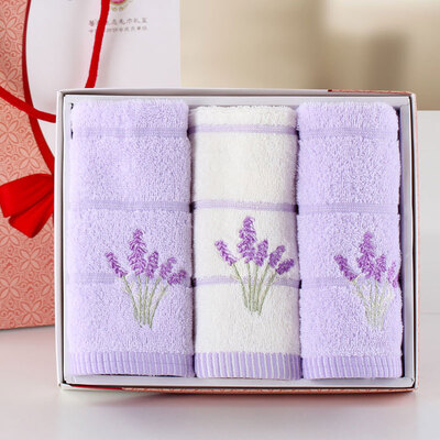 

Jingdong supermarket Xin brand towel home textiles lavender cotton ladies soft skin towel 8 pieces installed 4 m 4 purple 60g Article 30 50cm