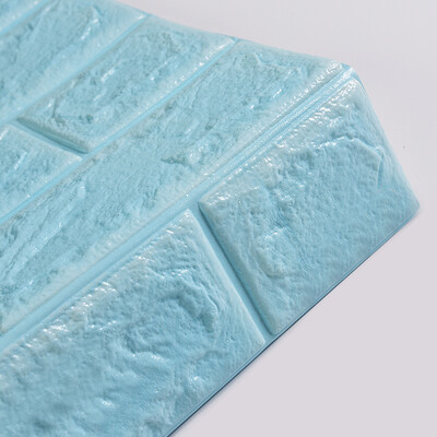 

Cool pad wallpaper wall stickers self-adhesive wallpaper waterproof 3d stereo thick brick decorative stickers living room bedroom TV background wall stickers 7077085cm brick mint blue-2 pieces