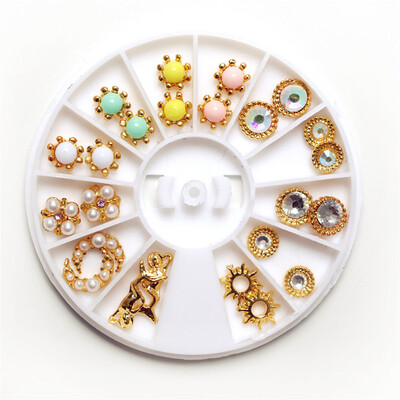 

Metal Beads Crystal Gems Sun Moon Glitter Nail Jewels Art Accessories Rhinestones for Nails Decorations Makeup DIY&Crafts